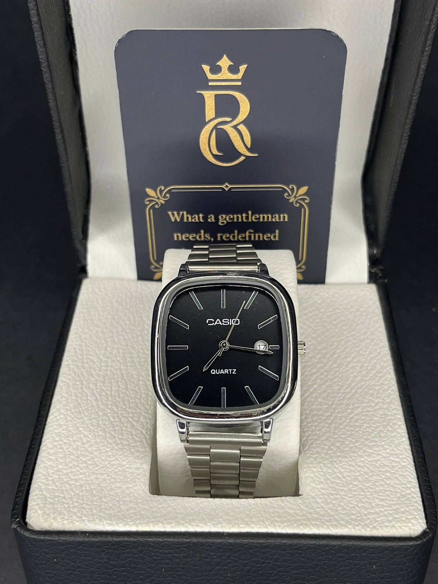 Casio Classic Rectangular Watch –( Matte black Dial)
