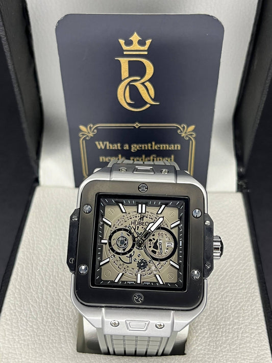Hublot Rubber Strap Watch – (Grey Dial)
